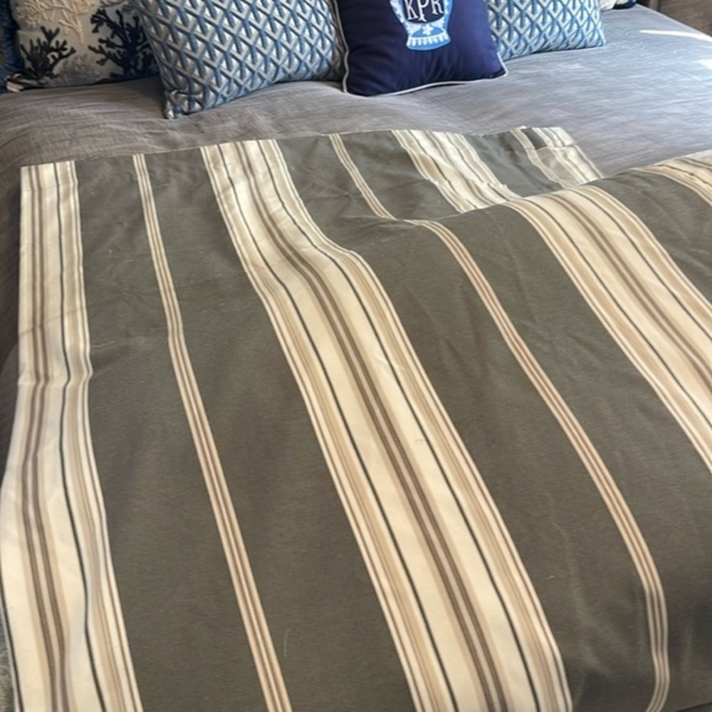 Pair of curtain panels stripes neutrals